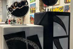 Glass and resin sculptures