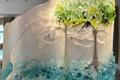 Glass and resin sculptures